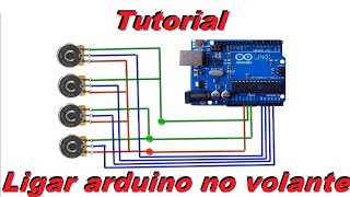 Tutorial ligação do arduino no volante [upl. by Ahcirt]