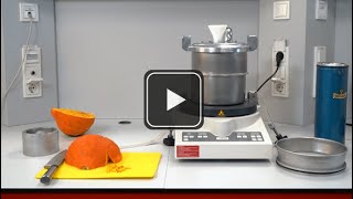 Grinding pumpkin with the Vibratory Micro Mill FRITSCH PULVERISETTE 0 [upl. by Ahsirahc]