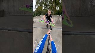 he switched up quick💀 scooter skatepark fail funny comedy sad skate bike diy spanner [upl. by Ala]