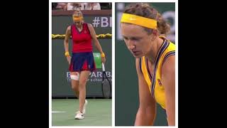 Indian Wells Victoria Azarenka VS Petra Kvitova [upl. by Kolodgie]