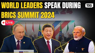 BRICS SUMMIT 2024  Pres Xi Jinping Putin and PM Modi addresses world leaders at BRICS Meet [upl. by Saucy]