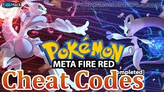 Pokemon Meta Fire Red X and Y  Cheat Codes [upl. by Ariamo]