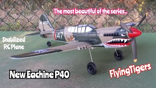 Eachine P40 electric rc plane review and test the most beautiful and also suitable for beginners [upl. by Borek36]