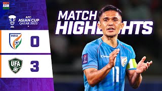 Match Highlights  AFC Asian Cup 2023  Group stage  India 03 Uzbekistan [upl. by Inalaek]