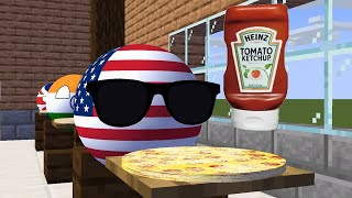 Countryballs School  Making Pizza Minecraft Animation [upl. by Siloam572]