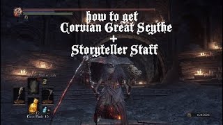 DS3 How To Get Corvian Great Scythe  Storyteller Staff [upl. by Grati]