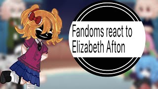 Fandoms react to Elizabeth AftonDIZCONTINUED2X SPEEDFNAFChanstarz [upl. by Bez]