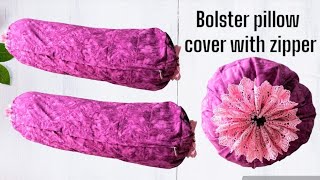 How to Sew A Bolster Pillow Case With A Zipper [upl. by Fontana582]