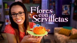 Flor con Servilletas ¡Sorpresa fácil  Crafting Studio [upl. by Annaeoj532]