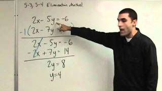 Algebra  Solving Systems of Equations  Elimination Method [upl. by Delphina]