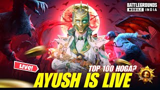 Top 100 🎯  Ayush is live bgmi royalpassgiveaway [upl. by Tekcirk]