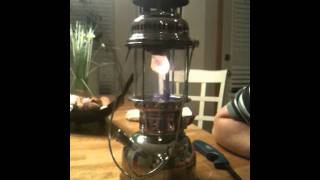 How to Light a Pressurized Kerosene Lantern Method 2 [upl. by Horacio]