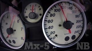 Mazda Mx5 NB Miata 16 Stock 0100 kmh Acceleration [upl. by Nalra]