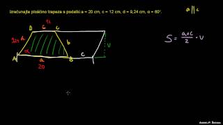 Ploščina trapeza  naloga 1 [upl. by Tnilk182]