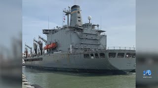 USNS Kanawha returns to Norfolk after 9month deployment [upl. by Hpesojnhoj]