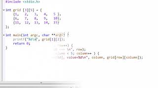 042 Multidimensional arrays  Welcome to the course C programming [upl. by Nyhagen]