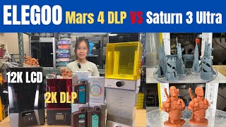 ELEGOO Mars 4 DLP vs Saturn 3 Ultra 12K resin 3D printer 2K DLP or 12K LCD for a comparable price [upl. by Lynnette918]