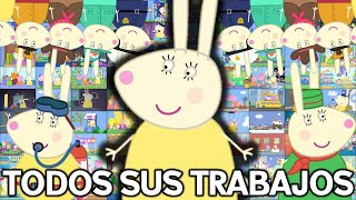 TODOS LOS 90 TRABAJOS DE LA SEÑORITA LIEBRE ¿Cuántos trabajos tiene  Peppa Pig [upl. by Peugia]