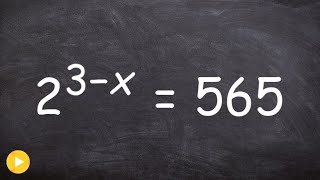 Solving an exponential equation [upl. by Eevets121]