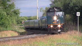 FAST VIA Rail Trains Volume 3 F40PH and P42DC  Awesome Horns [upl. by Alleacim674]