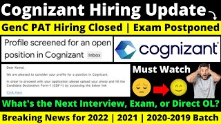 Cognizant Next Step After Receiving Profile Screened Mail Direct Interview or OL Is Hiring Closed [upl. by Riegel]