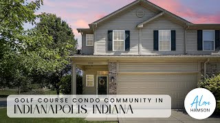 Golf course community condo home tour in Indianapolis  Southern Dunes 2428 Boyer Lane [upl. by Ahsar609]