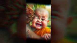 So Cute Baby Beautiful  Funny Moments Of Cute Monk 🌾🌾🥀 trending viralvideo cute babymonk baby [upl. by Franckot]