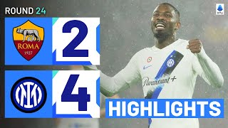 ROMAINTER 24  HIGHLIGHTS  An absolute classic at the Olimpico  Serie A 202324 [upl. by Ahsinirt]