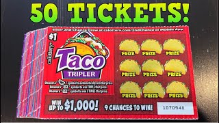 50 SCRATCH OFFS TO PLAY😁1000 PRIZE TACO TRIPLER [upl. by Uos]