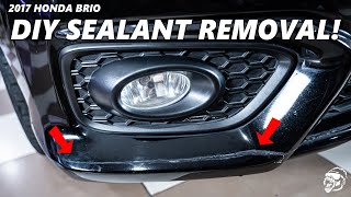 HOW TO REMOVE SILICONE SEALANT DIY GUIDE  SILICON REMOVAL  HONDA BRIO RS 2017 [upl. by Leach]