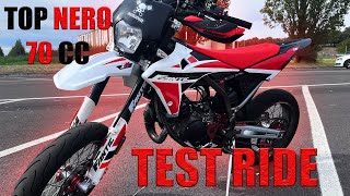 Test Fantic TOP NERO 70cc  Fantic XM 50  Motovlog ITA [upl. by Wilsey]