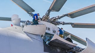 Crazy Process of Starting the World’s Biggest Helicopter Ever Produced [upl. by Kcirdnekel]