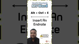 Alt  Ctrl  E શું થાય  how to insert an endnote in MS Word add endnote in MS Word by shortcut key [upl. by Maddeu]