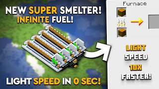 Minecraft BEST Super Smelter Tutorial  Light Speed  81000 PH [upl. by Zilber]