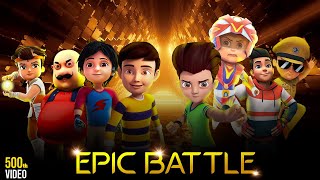 Rudra amp Shiva amp Motu amp Bheem vs Kicko amp Vir the Robo boy amp Ekans amp Singham  500th video Special [upl. by Schnur]