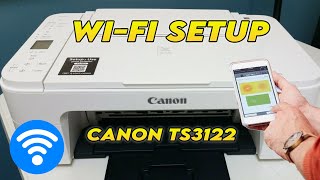 Canon Pixma TS3122  How to Setup the WiFi iPhone amp Android Wireless Connection [upl. by Kolnos168]