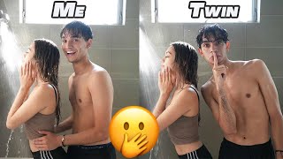 Twin Swap Shower Prank On Girlfriend [upl. by Atinit]