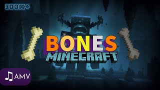 🎶 🔊AMV Bones  Imagine Dragons  Warden Fight  Minecraft Animation [upl. by Ahseneuq]