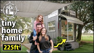 Tiny House family built a 225 sq ft home to travel the world [upl. by Grannie410]