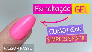 Como Fazer ESMALTAÇÃO EM GEL na Unha Natural  Mundo Nails Monique Oliveira [upl. by Hairahs]