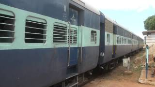 Madurai Sengottai Passenger Entering Sengottai Station [upl. by Notxap]