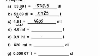 Pretvaranje litrenih mjernih jedinica [upl. by Annerb641]
