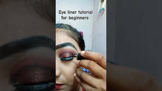 eyeliner lagane ka simple tarika batayeeye makeup tutorial for beginnerseyelinertutorialmakeup [upl. by Zirtaeb]