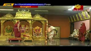 Sri Chandramouleswara Pooja Live from Sringeri sringeri pooja srisankaratv [upl. by Bachman120]