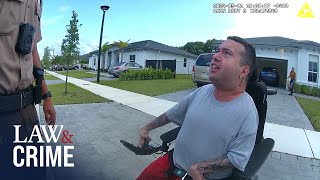 Bodycam Shows Quadriplegic Man Allegedly Ram Cop with His Wheelchair ‘F Pigs’ [upl. by Nadaha500]