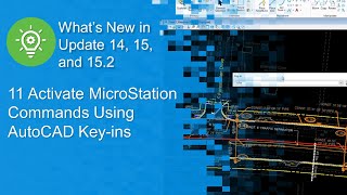 11 Activate MicroStation Commands using AutoCAD Keyins [upl. by Annaig209]