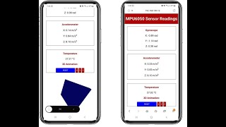 Demo ESP32 MPU6050 Web Server Accelerometer and Gyroscope Dashboard with 3D animation [upl. by Arretnahs]