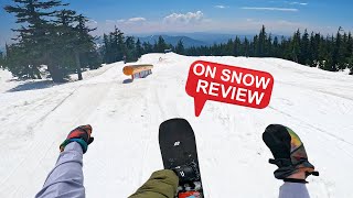 K2 AfterBlack Snowboard Review  On Snow [upl. by Attolrahc723]