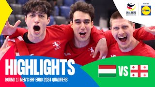 Georgia qualify for their first EHF EURO  Hungary vs Georgia  R6  Mens EHF EURO 2024 Qualifiers [upl. by Niltak]