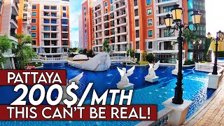 200 Pattaya Condo Tour  Cheap Condo Rental Thailand [upl. by Orford]